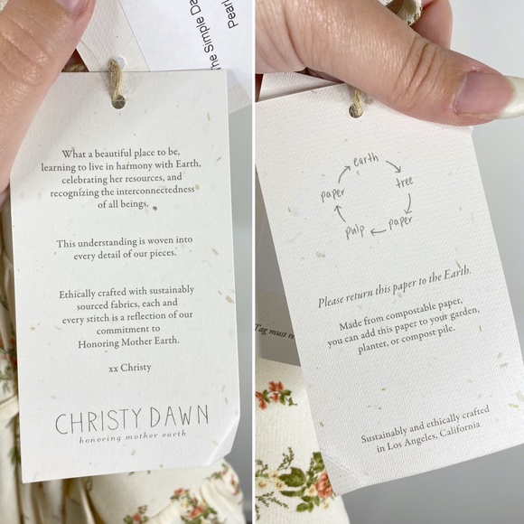 NWT Christy Dawn The Simple Dawn Dress in Pearl Vine Sz. L - Picture 16 of 16